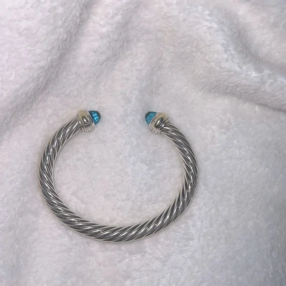 David yurman bracelet “bangle” with blue topaz - Picture 1 of 4